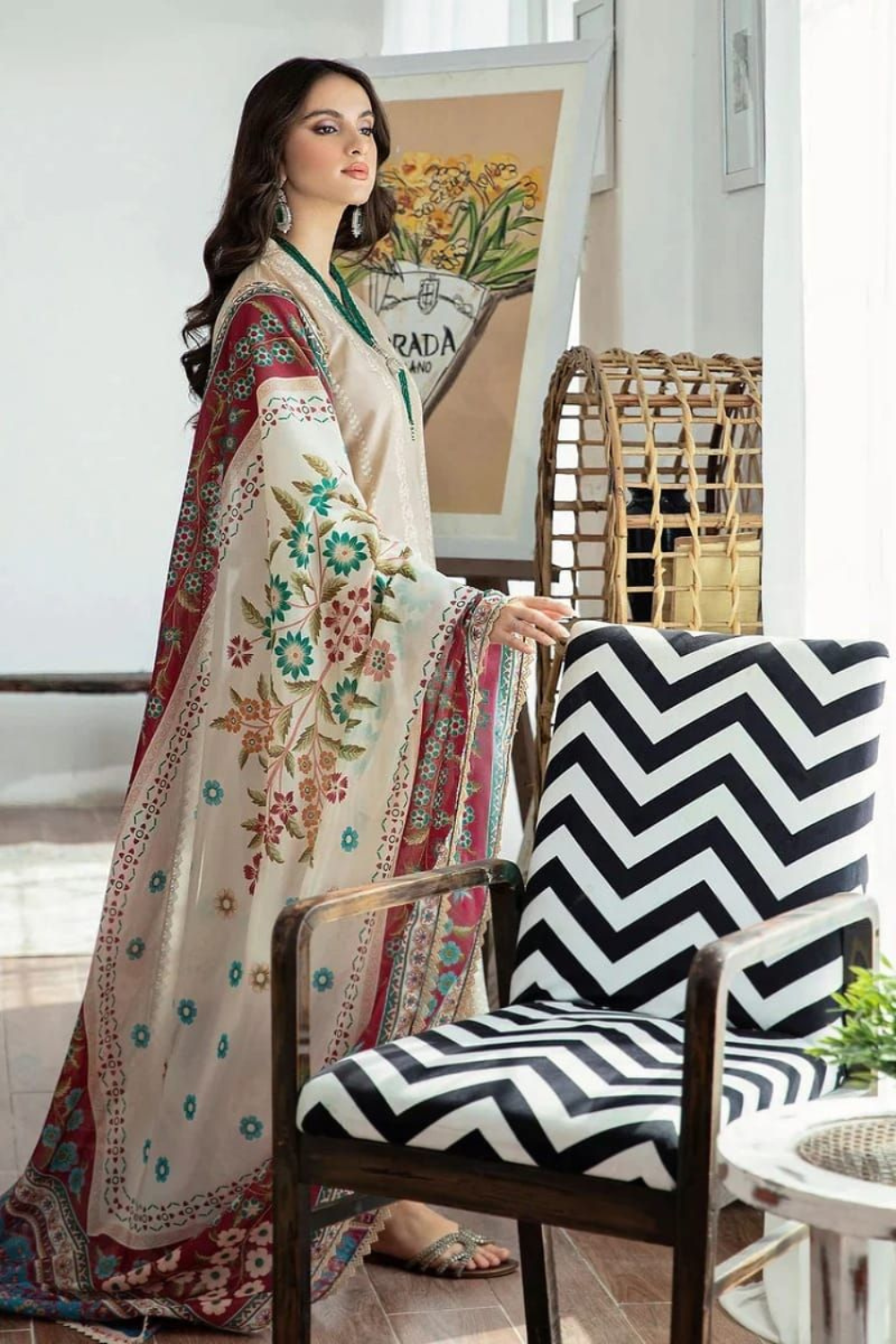3pc Lawn Heavy Embroidered